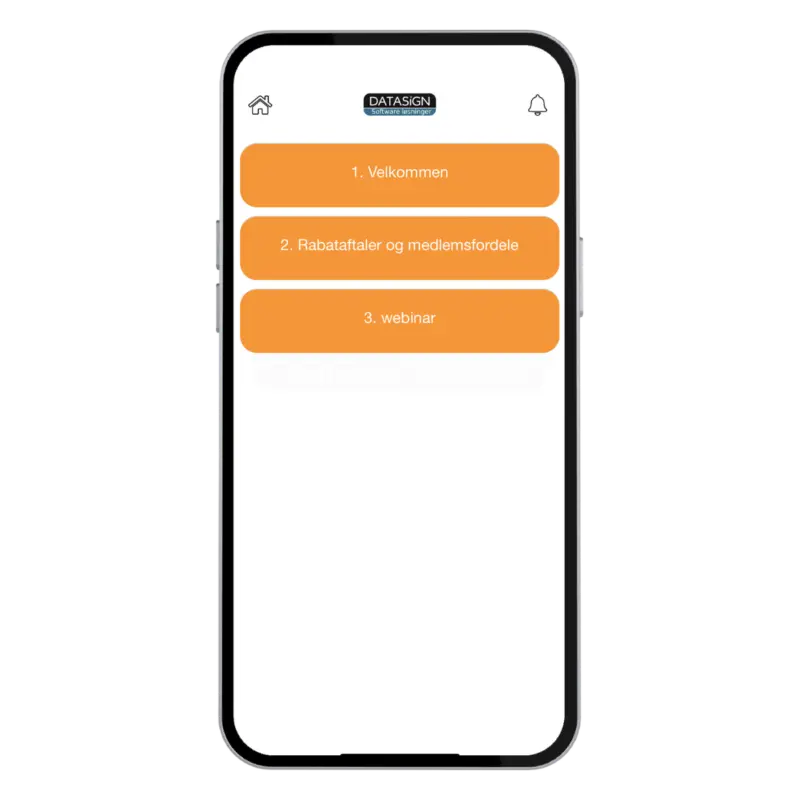 OfficeApp med info- og vidensmapper på mobil